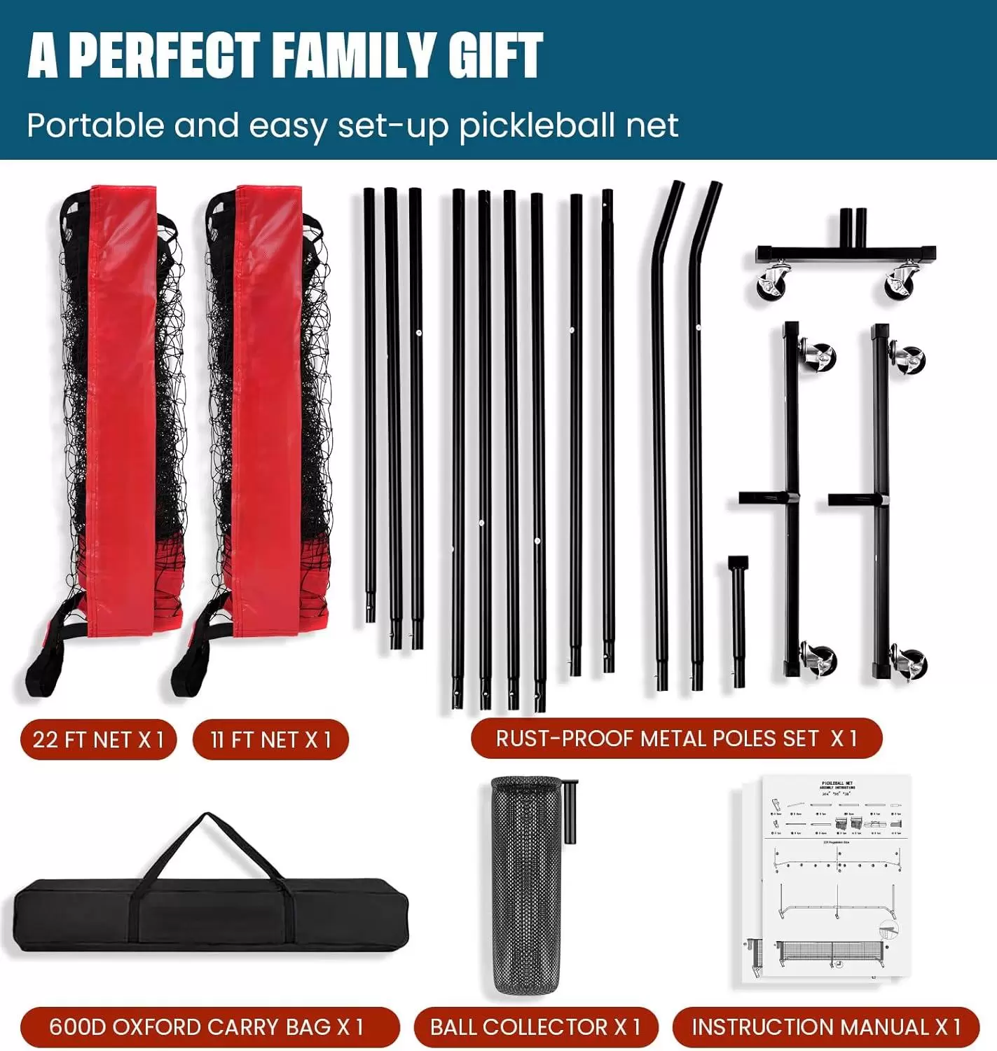 22X3英尺匹克球練習網