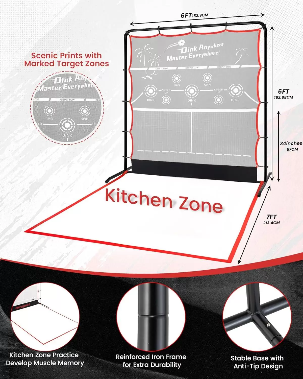 6*6英尺二合一鋼管匹克球II