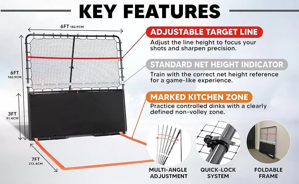 6*6英尺二合一鋼管匹克球III