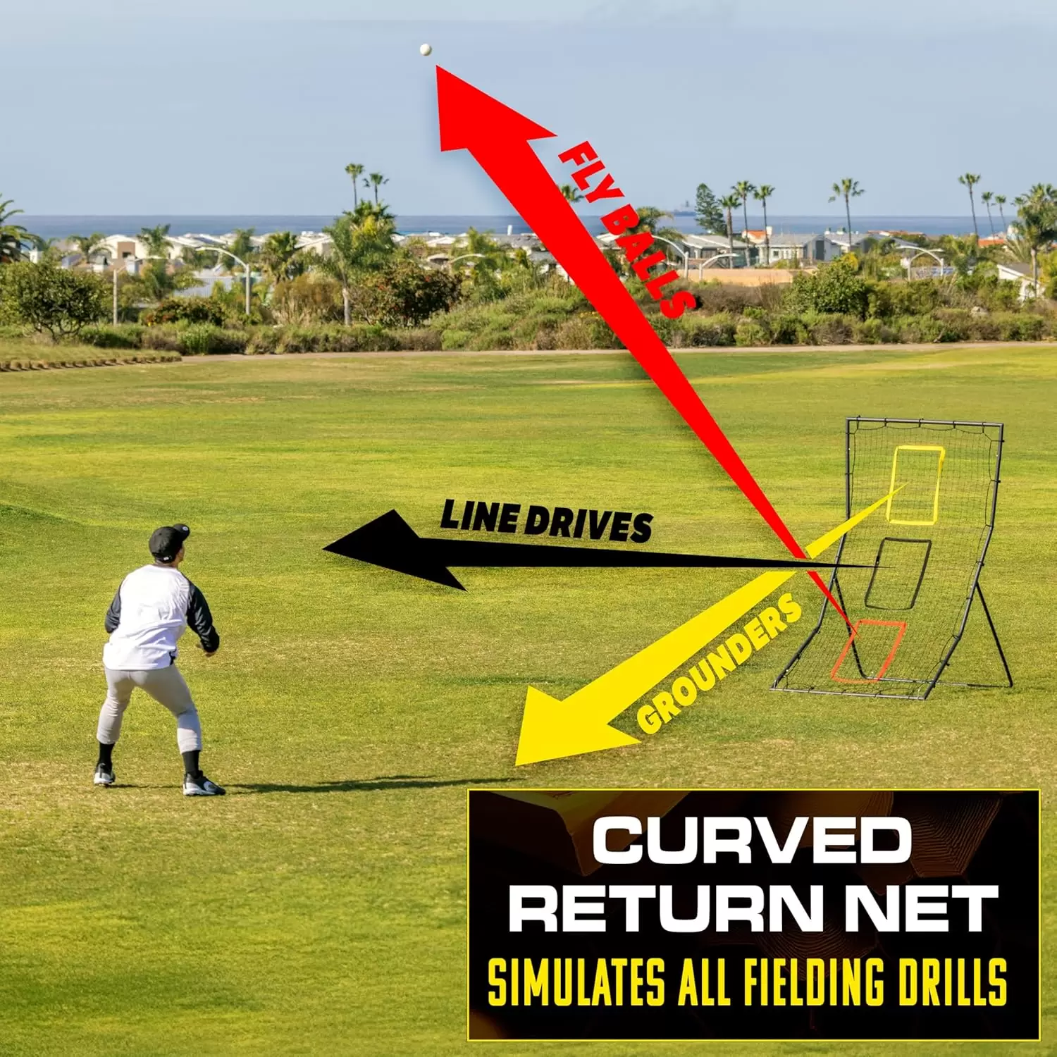 多功能回彈網，附三個目標區