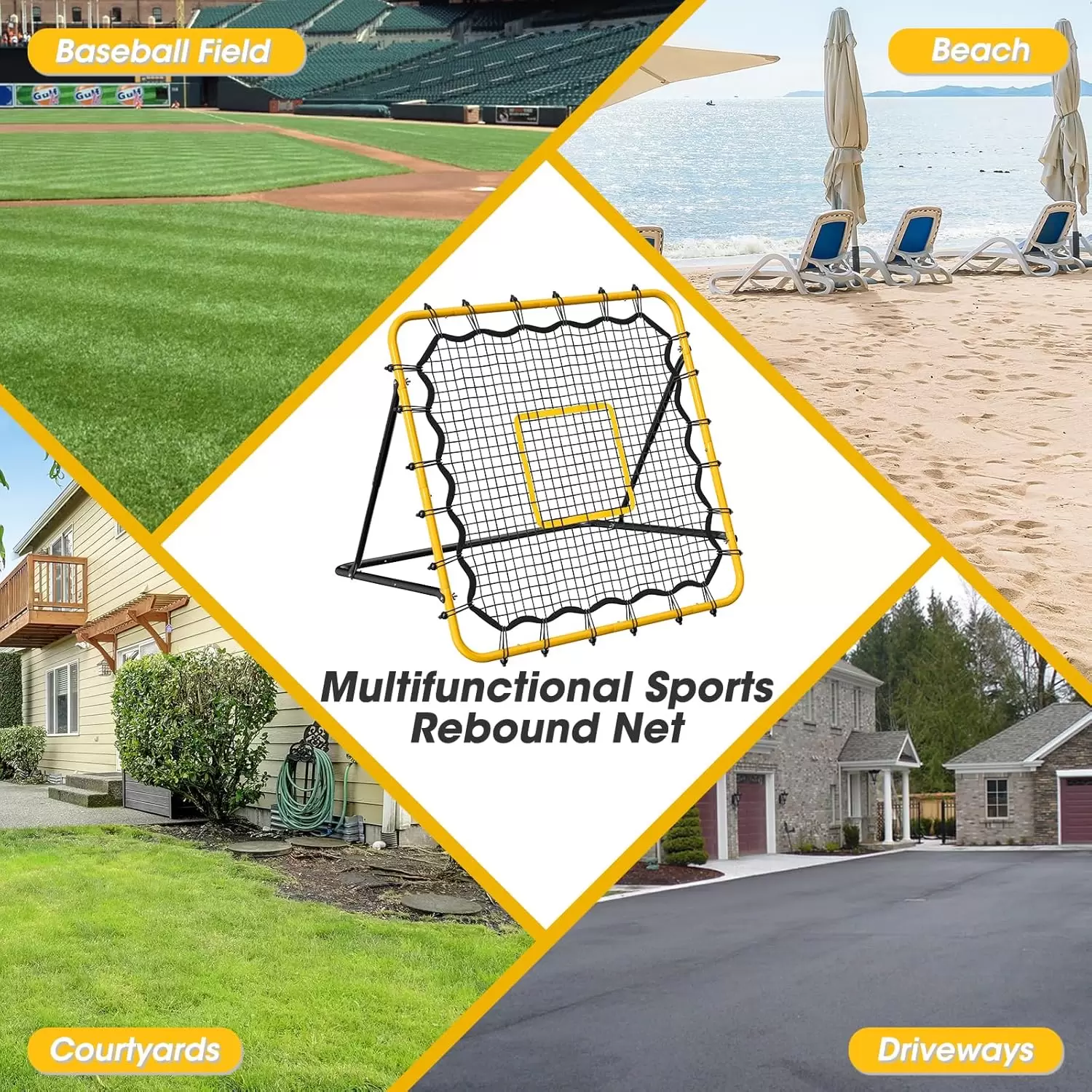 可調式角度多功能回彈網