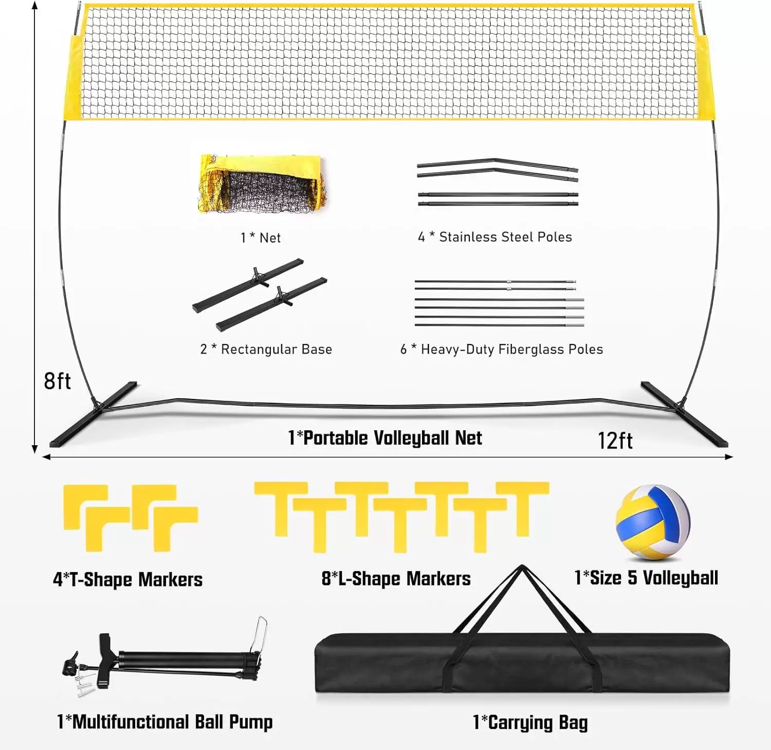便攜式排球練習網