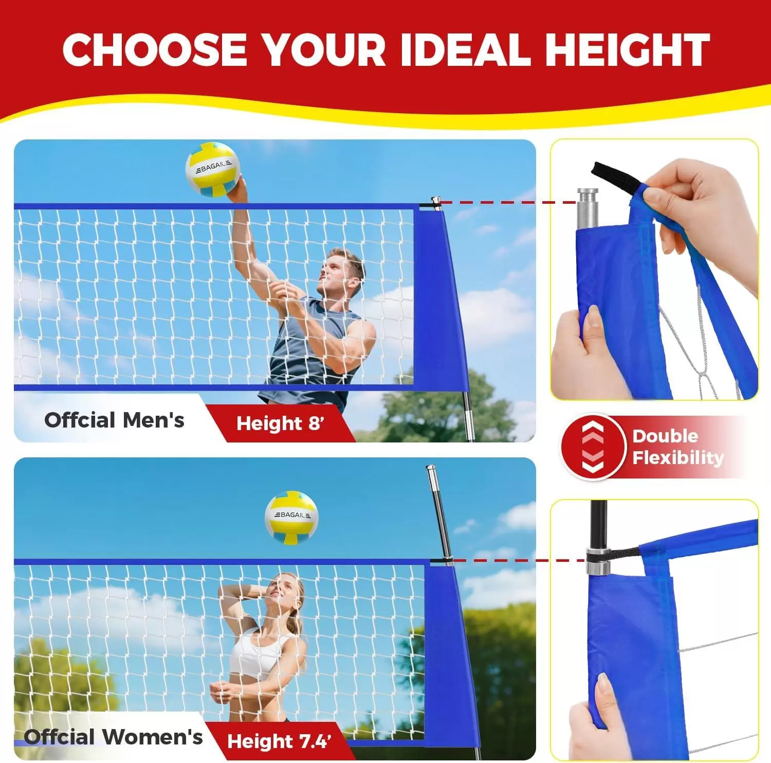 便攜式排球練習網