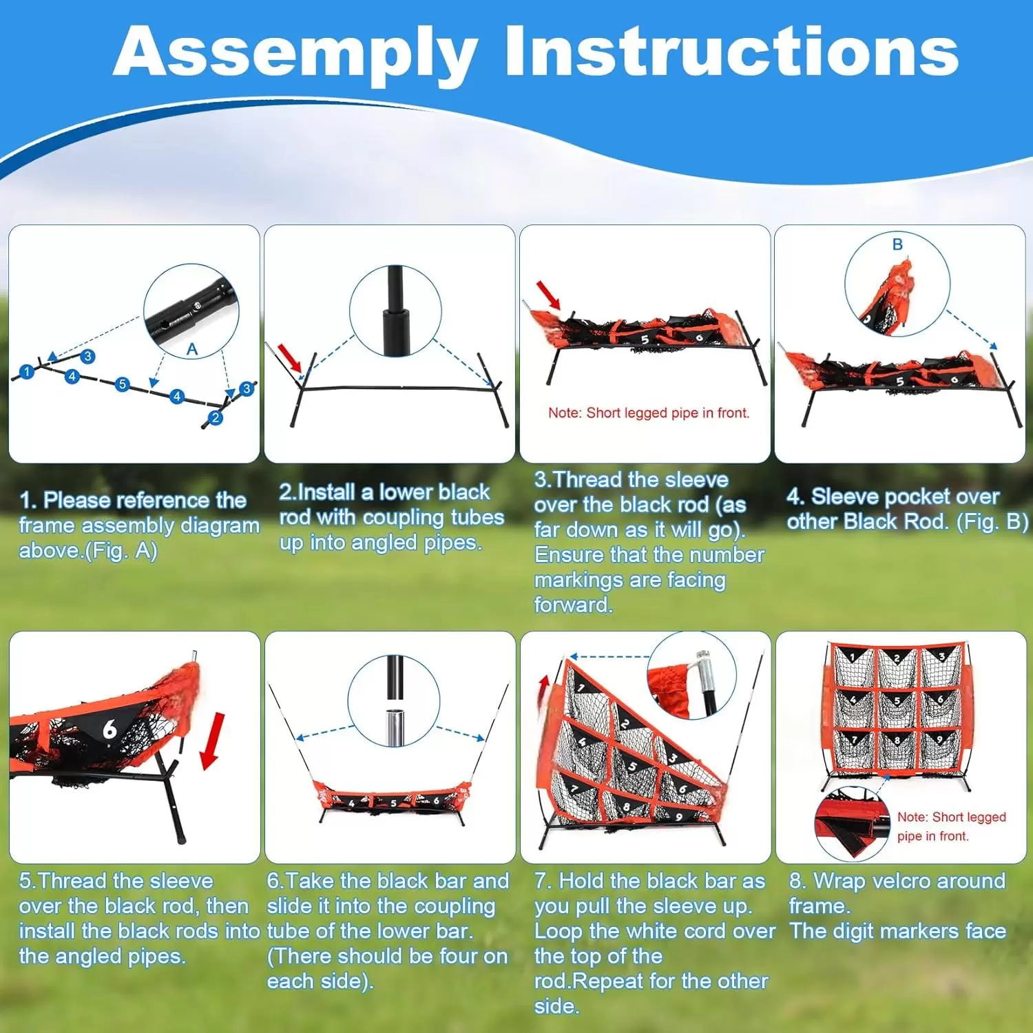 4x4英尺9洞棒球練習網
