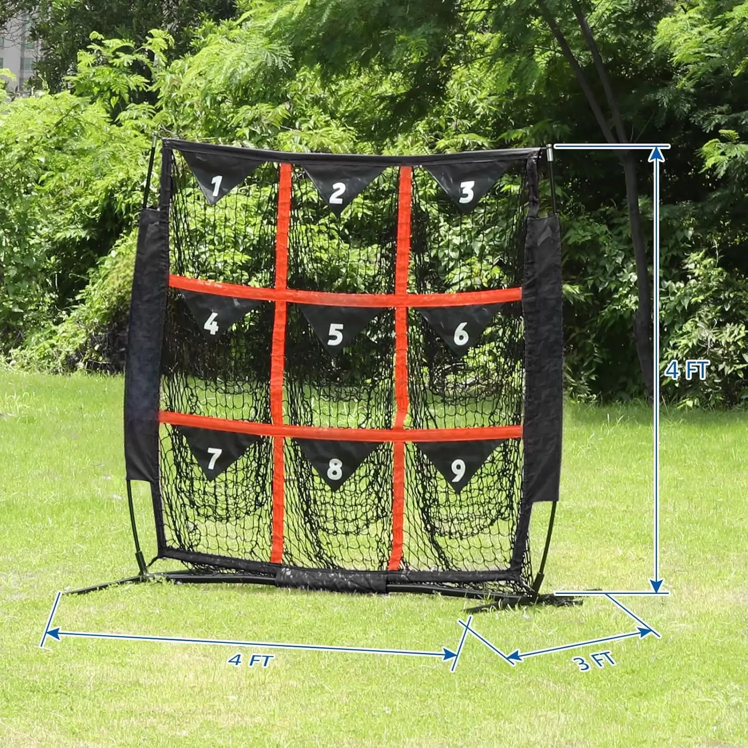 4x4英尺9洞棒球練習網