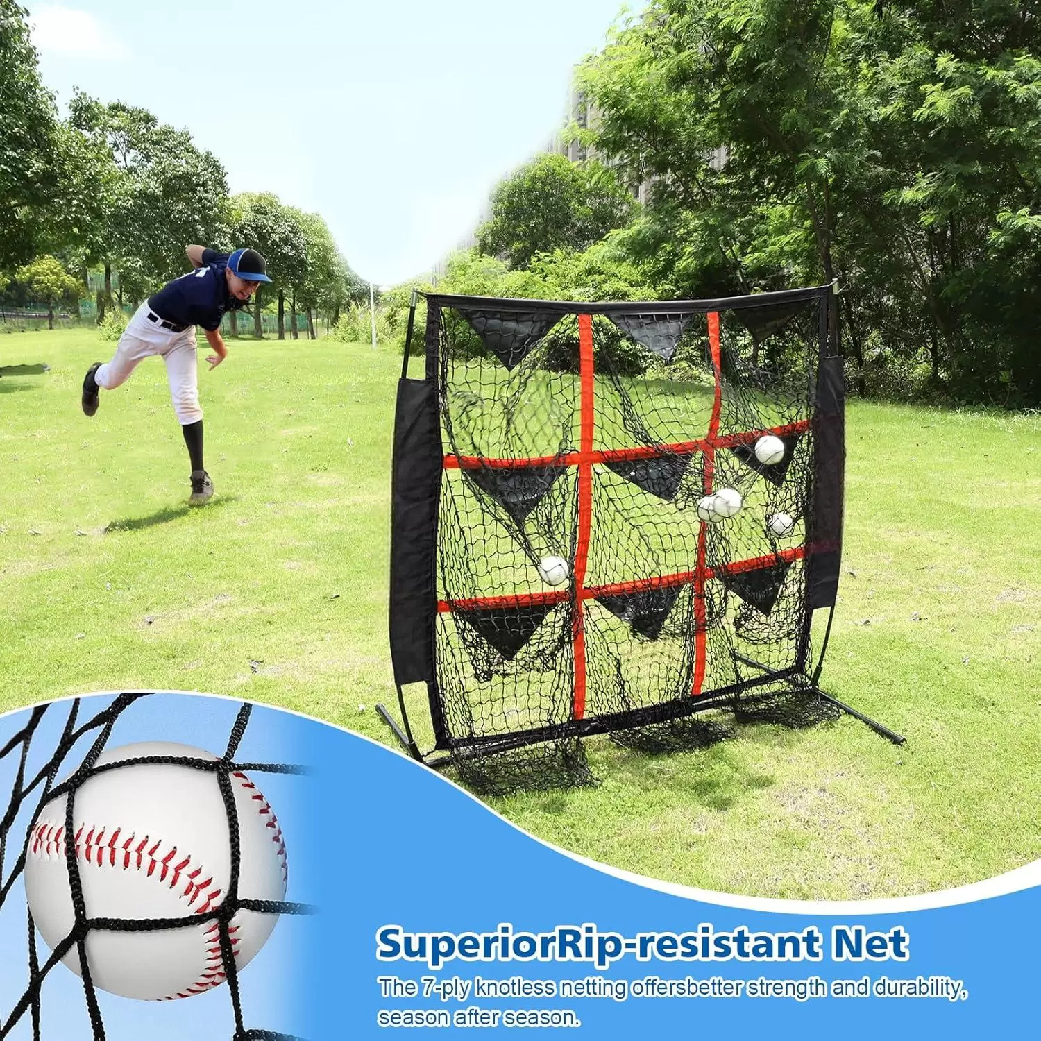 4x4英尺9洞棒球練習網