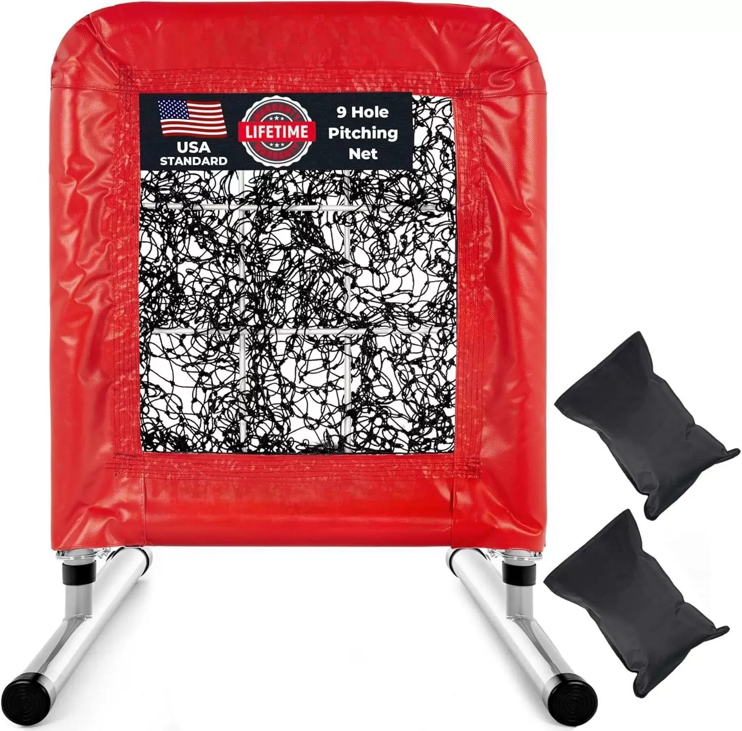 9孔專業級棒球壘球投球網