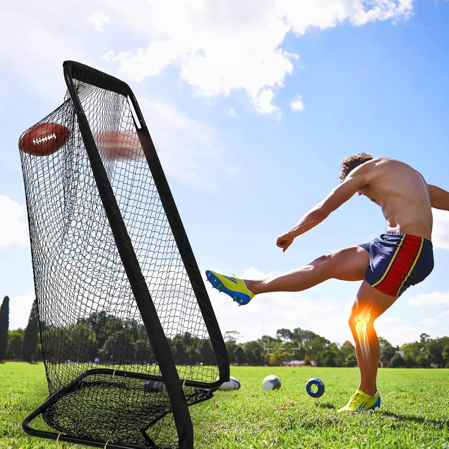 高強度圓管橄欖球練習網